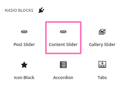 content slider block
