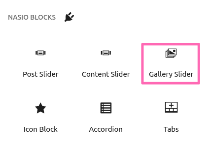 gallery slider block