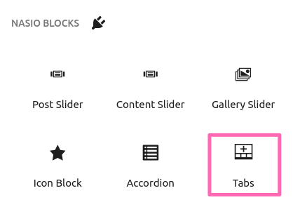 tabs block