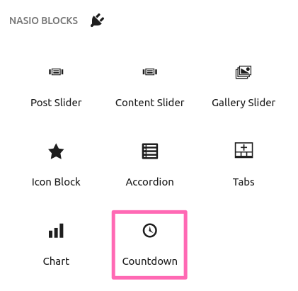 Countdown block